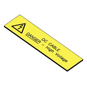 Swift ENGDHV123 DC CABLE DANGER High Voltage