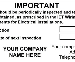 100 Swift 204P Personalised ECA Periodic Test Labels