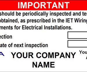 100 Swift 212EP Personalised ELECSA Approved Contractor Label