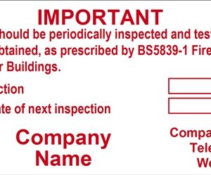 100 Swift 231P NICEIC Periodic Inspection Labels