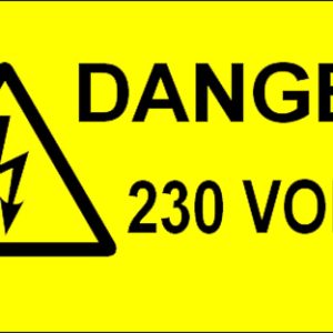 207 Swift 370 Danger 230 Volts Labels