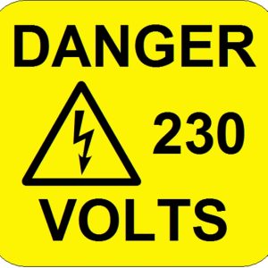 216 Swift 370S DANGER 230 VOLTS Labels