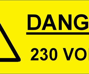 100 Swift 370V3 Danger 230 Volts Labels