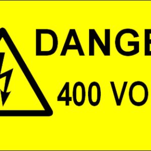 207 Swift 380 Danger 400 Volts Labels
