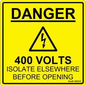 100 Swift 393V2 Danger 400v Isolate Elsewhere Before Opening