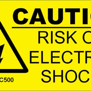 207 Swift C500 Caution Risk of Electric Shock Labels