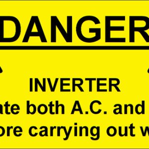 207 Swift IIA5025 INVERTER Isolate both AC and DC Labels