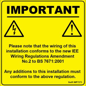 100 Swift IMP7273 Important Labels