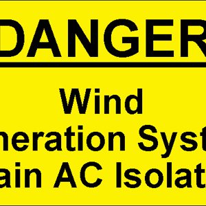 207 Swift WGA5025 DANGER Wind Generation System