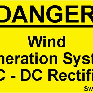207 Swift WGR5025 DANGER Wind Generation System AC-DC Rectifier