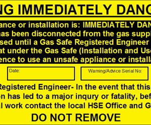 100 Swift WID14058BY WARNING IMMEDIATELY DANGEROUS Labels