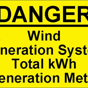 207 Swift WKG5025 DANGER Wind Generation System